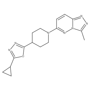 4-(5-Cyclopropyl-1,3,4-oxadiazol-2-yl)-1-{3-methyl-[1,2,4]triazolo[4,3-b]pyridazin-6-yl}piperidine Structure