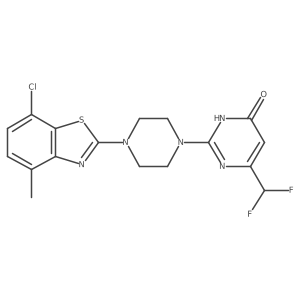2-[4-(7-Chloro-4-methyl-1,3-benzothiazol-2-yl)piperazin-1-yl]-6-(difluoromethyl)-3,4-dihydropyrimidin-4-one结构式