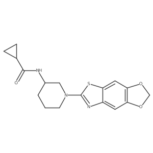 N-[1-([1,3]dioxolo[4,5-f][1,3]benzothiazol-6-yl)piperidin-3-yl]cyclopropanecarboxamide Structure
