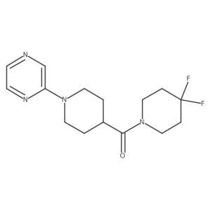 2-[4-(4,4-Difluoropiperidine-1-carbonyl)piperidin-1-yl]pyrazine结构式