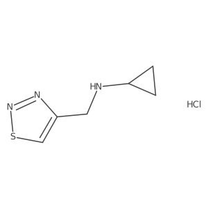 N-[(1,2,3-thiadiazol-4-yl)methyl]cyclopropanamine hydrochloride Structure