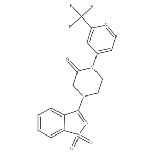 4-(1,1-Dioxo-1,2-benzothiazol-3-yl)-1-[2-(trifluoromethyl)pyridin-4-yl]piperazin-2-one Structure