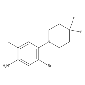 5-Bromo-4-(4,4-difluoropiperidin-1-yl)-2-methylaniline Structure