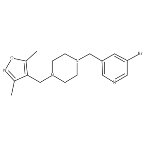 1-[(5-Bromopyridin-3-yl)methyl]-4-[(3,5-dimethyl-1,2-oxazol-4-yl)methyl]piperazine Structure