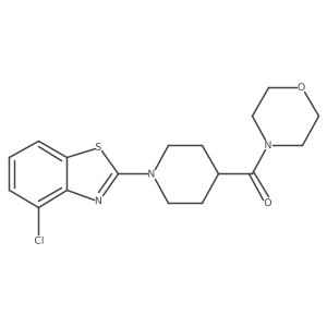 4-Chloro-2-[4-(morpholine-4-carbonyl)piperidin-1-yl]-1,3-benzothiazole Structure