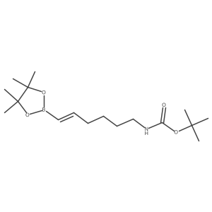 tert-butyl N-[6-(4,4,5,5-tetramethyl-1,3,2-dioxaborolan-2-yl)hex-5-enyl]carbamate结构式