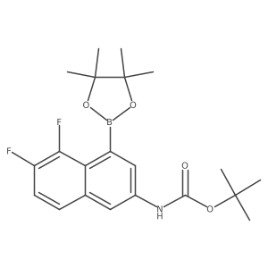 tert-Butyl (5,6-difluoro-4-(4,4,5,5-tetramethyl-1,3,2-dioxaborolan-2-yl)naphthalen-2-yl)carbamate Structure