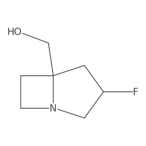 ((3S,5R)-3-Fluoro-1-azabicyclo[3.2.0]heptan-5-yl)methanol结构式