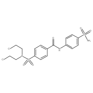4-(N,N-bis(2-chloroethyl)sulfamoyl)-N-(4-sulfamoylphenyl)benzamide Structure