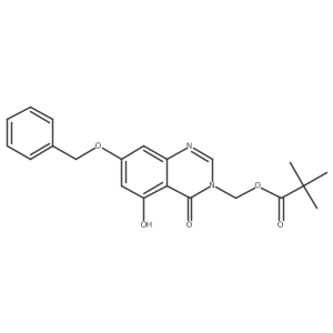 7-Benzyloxy-5-hydroxy-3-pivaloyloxymethyl-3,4-dihydroquinazolin-4-one结构式