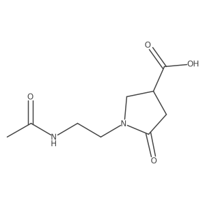 1-(2-Acetamidoethyl)-5-oxopyrrolidine-3-carboxylic acid结构式