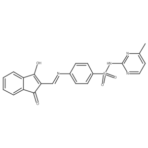 2-(((4-(((4-Methylpyrimidin-2-YL)amino)sulfonyl)phenyl)amino)methylene)indane-1,3-dione Structure