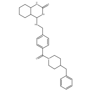 (4-benzylpiperidin-1-yl)-[4-[[(2-sulfanylidene-3,4,4a,5,6,7,8,8a-octahydro-1H-quinazolin-4-yl)amino]methyl]phenyl]methanone结构式