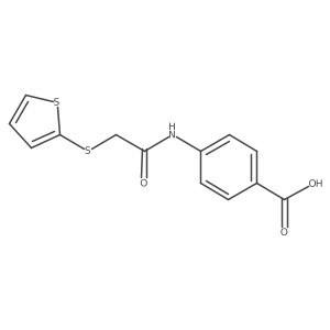 4-[2-(Thiophen-2-ylsulfanyl)acetamido]benzoic acid Structure