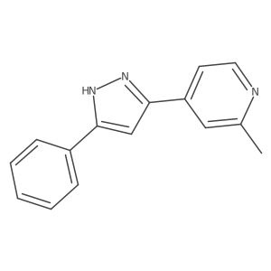 2-methyl-4-(5-phenyl-1H-pyrazol-3-yl)pyridine结构式