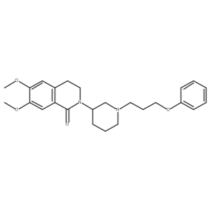 3,4-Dihydro-6,7-dimethoxy-2-[1-(3-phenoxypropyl)-3-piperidinyl]-1(2H)-isoquinolinone Structure