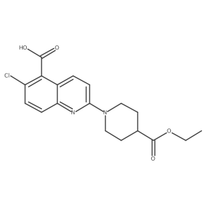 6-Chloro-2-[4-(ethoxycarbonyl)-1-piperidinyl]-5-quinolinecarboxylic acid结构式