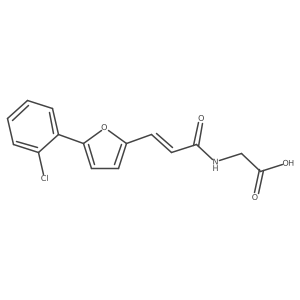 2-(3-(5-(2-Chlorophenyl)furan-2-yl)acrylamido)acetic acid结构式