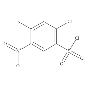 2-Chloro-4-methyl-5-nitrobenzene-1-sulfonyl chloride结构式