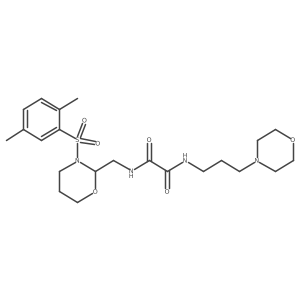 N1-((3-((2,5-dimethylphenyl)sulfonyl)-1,3-oxazinan-2-yl)methyl)-N2-(3-morpholinopropyl)oxalamide结构式