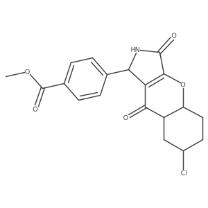 Methyl 4-(7-chloro-3,9-dioxo-1,2,4a,5,6,7,8,8a-octahydrochromeno[2,3-c]pyrrol-1-yl)benzoate Structure