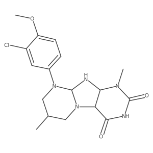 9-(3-chloro-4-methoxyphenyl)-1,7-dimethyl-6,7,8,9a,10,10a-hexahydro-4aH-purino[7,8-a]pyrimidine-2,4-dione Structure