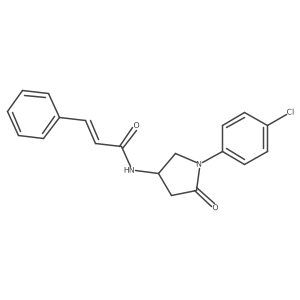 (Z)-N-(1-(4-chlorophenyl)-5-oxopyrrolidin-3-yl)-3-phenylacrylamide Structure