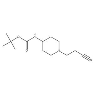 tert-Butyl 1-(2-cyanoethyl)piperidin-4-ylcarbamate Structure