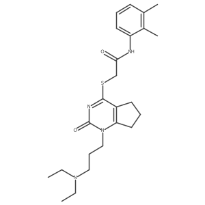 2-((1-(3-(diethylamino)propyl)-2-oxo-2,5,6,7-tetrahydro-1H-cyclopenta[d]pyrimidin-4-yl)thio)-N-(2,3-dimethylphenyl)acetamide Structure