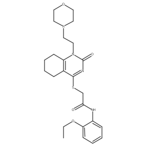 N-(2-ethoxyphenyl)-2-((1-(2-morpholinoethyl)-2-oxo-1,2,5,6,7,8-hexahydroquinazolin-4-yl)thio)acetamide Structure