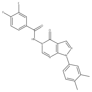 N-(1-(3,4-dimethylphenyl)-4-oxo-1H-pyrazolo[3,4-d]pyrimidin-5(4H)-yl)-3,4-difluorobenzamide Structure