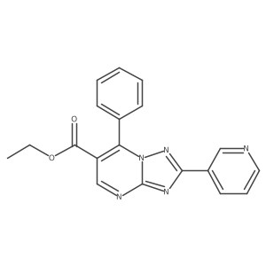 Ethyl 7-phenyl-2-pyridin-3-yl[1,2,4]triazolo[1,5-a]pyrimidine-6-carboxylate结构式