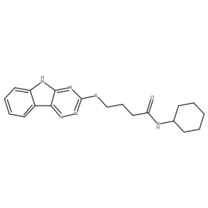 N-cyclohexyl-4-(5H-[1,2,4]triazino[5,6-b]indol-3-ylsulfanyl)butanamide Structure
