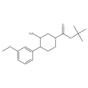 Tert-butyl 3-amino-4-(3-methoxyphenyl)piperidine-1-carboxylate Structure