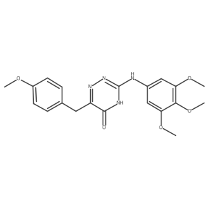 6-(4-Methoxybenzyl)-3-[(3,4,5-trimethoxyphenyl)amino]-1,2,4-triazin-5-ol结构式