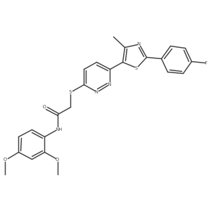 N-(2,4-dimethoxyphenyl)-2-((6-(2-(4-fluorophenyl)-4-methylthiazol-5-yl)pyridazin-3-yl)thio)acetamide Structure