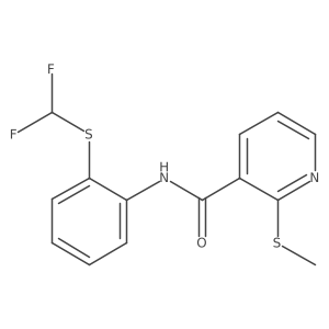 N-{2-[(difluoromethyl)sulfanyl]phenyl}-2-(methylsulfanyl)pyridine-3-carboxamide结构式