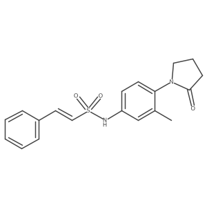 (E)-N-(3-methyl-4-(2-oxopyrrolidin-1-yl)phenyl)-2-phenylethenesulfonamide结构式
