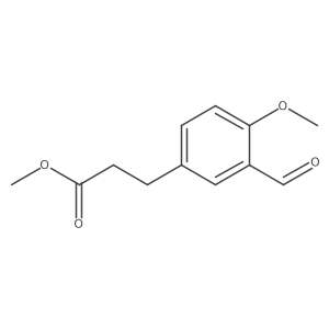 3-(3-Formyl-4-methoxy-phenyl)-propionic acid methyl ester结构式