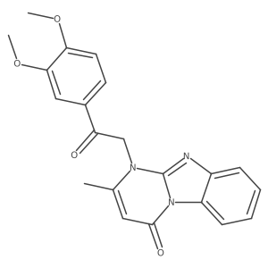 1-[2-(3,4-dimethoxyphenyl)-2-oxoethyl]-2-methylpyrimido[1,2-a]benzimidazol-4(1H)-one结构式