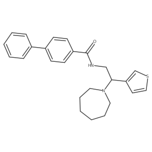 N-(2-(azepan-1-yl)-2-(thiophen-3-yl)ethyl)-[1,1'-biphenyl]-4-carboxamide Structure