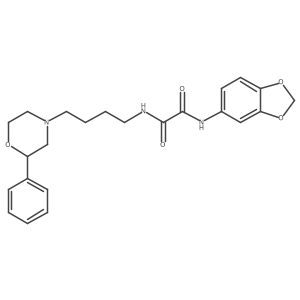 N1-(benzo[d][1,3]dioxol-5-yl)-N2-(4-(2-phenylmorpholino)butyl)oxalamide Structure