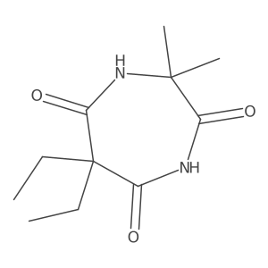 6,6-Diethyl-3,3-dimethyl-1,4-diazepane-2,5,7-trione Structure