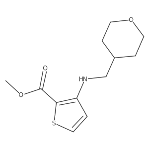 methyl 3-(((tetrahydro-2H-pyran-4-yl)methyl)amino)thiophene-2-carboxylate Structure