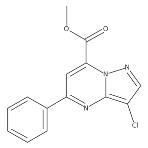 Methyl 3-chloro-5-phenylpyrazolo[1,5-a]pyrimidine-7-carboxylate结构式