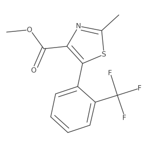 2-Methyl-5-(2-trifluoromethyl-phenyl)-thiazole-4-carboxylic acid methyl ester Structure