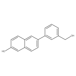 6-(3-(Hydroxymethyl)phenyl)naphthalen-2-ol结构式