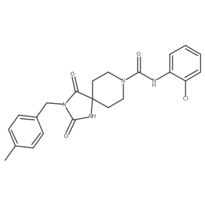 N-(2-chlorophenyl)-3-(4-methylbenzyl)-2,4-dioxo-1,3,8-triazaspiro[4.5]decane-8-carboxamide结构式