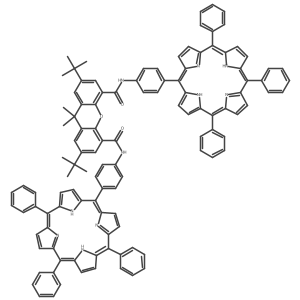 2,7-Di-tert-butyl-9,9-dimethyl-N~4~,N~5~-bis[4-(10,15,20-triphenylporphyrin-5-yl)phenyl]-9H-xanthene-4,5-dicarboxamide结构式