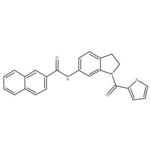 N-(1-(thiophene-2-carbonyl)indolin-6-yl)-2-naphthamide Structure